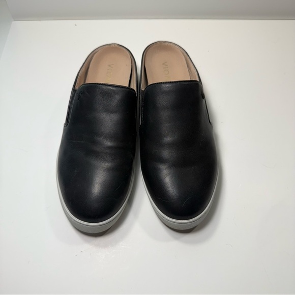 Vionic Black Leather Slip-On Mules Women’s Size 6 - Picture 1 of 10